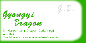 gyongyi dragon business card